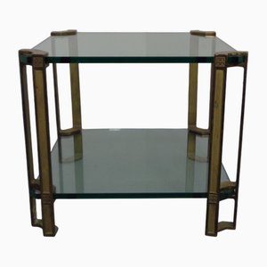 Table Basse T24 en Verre Trempé et Laiton par Peter Ghyczy, Allemagne, 1970s