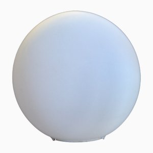 Lampe de Bureau Vintage avec Abat-Jour Sphérique Blanc Opaque en Verre par Honsel, 1990s
