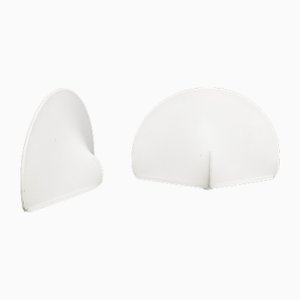 Modern Italian White Table Lamps Kaori 1 by Kazuhide Takahama for Sirrah, 1970s, Set of 2