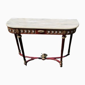 Table Console Demi-Lune de Style Louis XVI