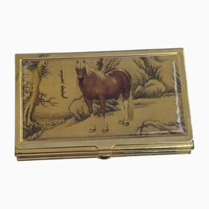 Porte-Cartes de Visite en Laiton Doré, 1890s