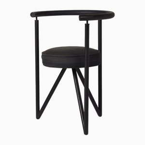Schwarzer Miss Dorn Metallstuhl von Philippe Starck, 1980er