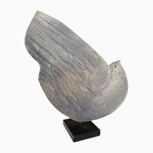 Sculpture Colombe Mid-Century en Bois, 1980s