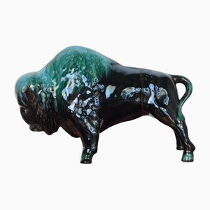 Mid-Century Ceramic Bison Figurine by Blue Mountain Pottery, 1970s