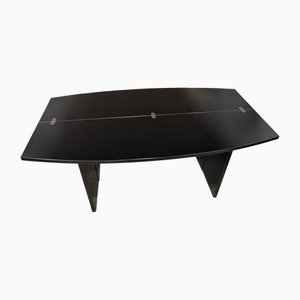 Italian Console Table in Black Wood, 1980s