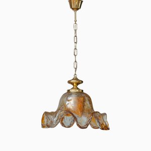 Großer Kunstglas Kronleuchter von Pertti Santalahti für Humppila, Norwegen, 1960er