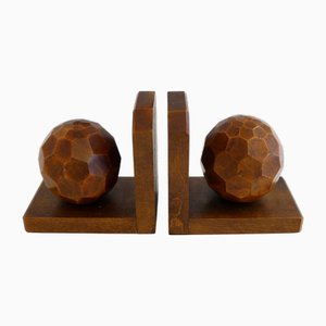 Sujetalibros franceses vintage facetados, años 50. Juego de 2