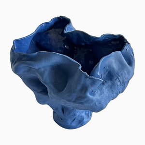 Blue Line Collection #23 Vase in Porcelain by Anna Demidova