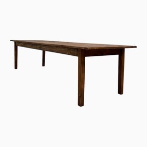 Mesa de granja grande de pino, años 70