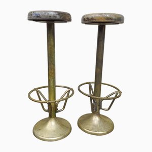 Pre-War Brass Stool, 1920s