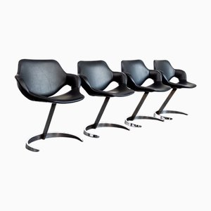 Vintage French Chairs from Boris Tabakoff, 1970s, Set of 4