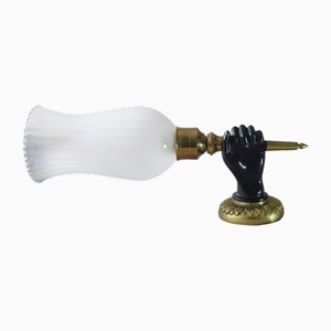 Art Deco Brass Wall Sconces, 1930s, Set of 2