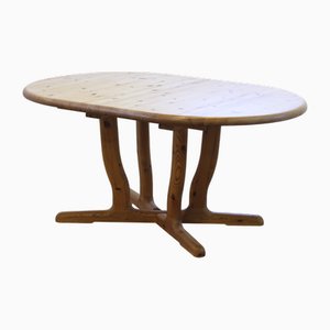 Table de Salle à Manger Ronde à Rallonge Vintage en Pin de Dyrlund, 1980s