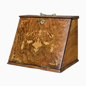 Scatola per corrispondenza in radica di noce