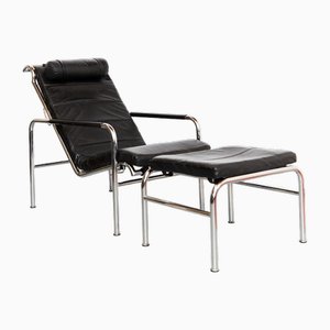 Chaise longue e poggiapiedi Genni di Gabriele Mucchi per Zanotta, anni '70