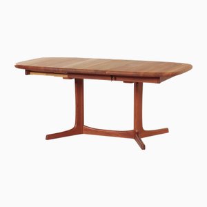 Mesa de comedor extensible danesa vintage de teca, años 60