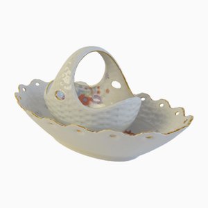 Porcelain Basket and Bowl Set with Gold Trim from Pirken Hammer, 1960s, Set of 2