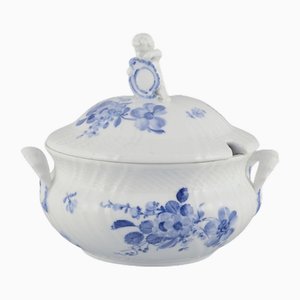 Round Lidded Porcelain Tureen with Handles from Royal Copenhagen, 1920s