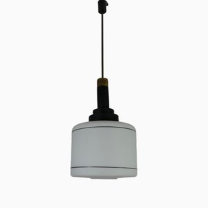 Lampe Mid-Century en Verre Opalin de Stilnovo, Italie, 1960s