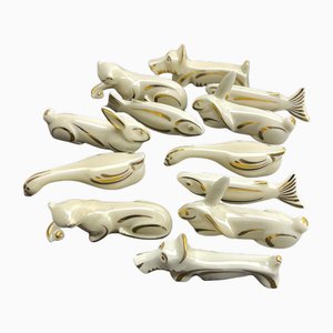 Tierische Messerbänke von Limoges, Frankreich, 1936, 10 . Set