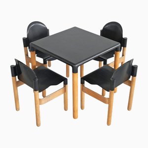 Sedie e tavolo Flex 2000 di Gerd Lange per Thonet, 1973, set di 5
