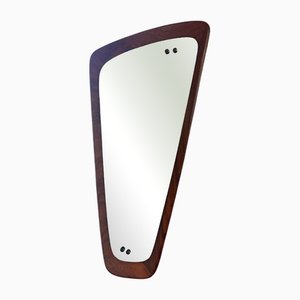 Irregular Shape Teak Mirror, Denmark, 1960s