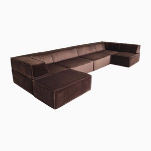 Schokoladenbraunes Cor Trio Sofa, Deutschland, Schweiz, 1972, 11 . Set