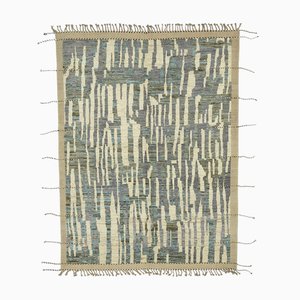 Moderner Tribal Teppich in Beige