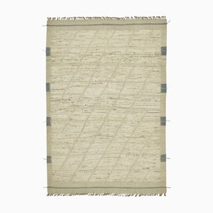 Moderner Tribal Teppich in Beige