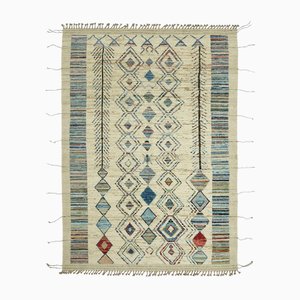 Moderner Tribal Teppich in Beige