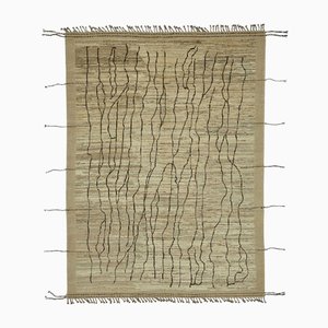 Moderner Tribal Teppich in Beige