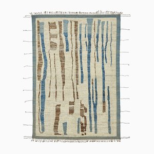 Modern Blue Tribal Rug