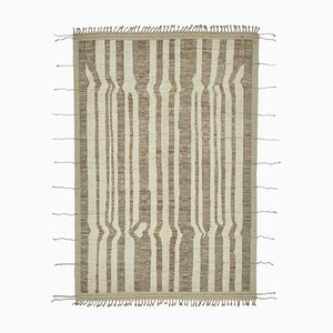 Moderner Tribal Teppich in Beige