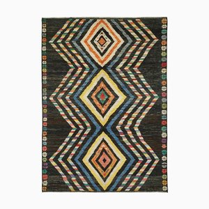 Modern Black Tribal Rug