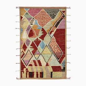 Moderner mehrfarbiger Tribal Teppich