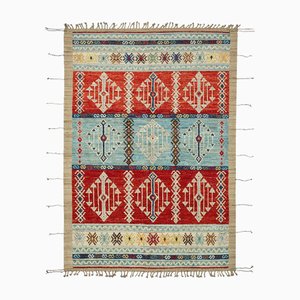 Moderner mehrfarbiger Tribal Teppich