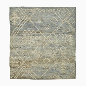 Moderner Tribal Teppich in Blau