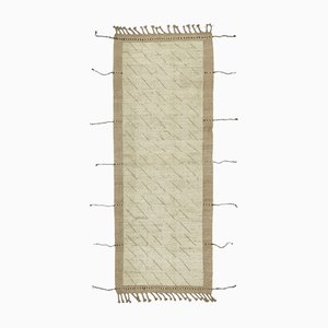 Moderner Tribal Teppich in Beige