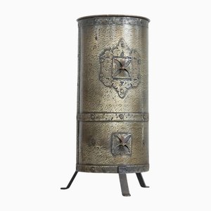Arts and Crafts Umbrella Stand in Hand Hammered Metal, 1890s