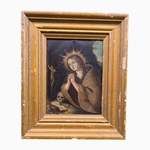 Saint Mary of Egypt, 17th Century, Oil on Copper, Framed