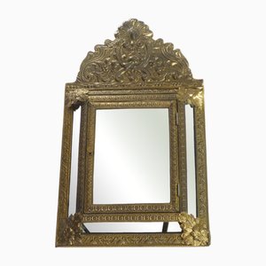 Kaminspiegel aus Kupfer und abgeschrägtem Glas