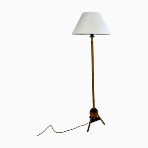 Art Deco Stehlampen aus Bambus, 1930er, 2er Set