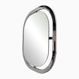 Miroir Bauhaus en Acier Chrome, 1950s