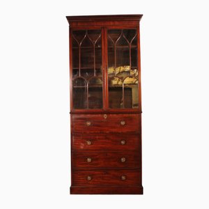 Mahogany Bookcase with Secretary, 18th Century