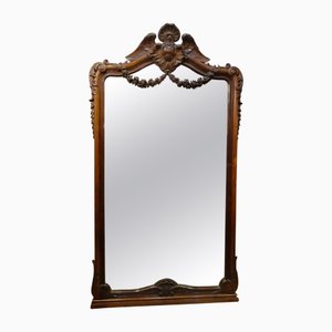 Antique Napoleon III Wall Mirror in Carved Wood, 1890s