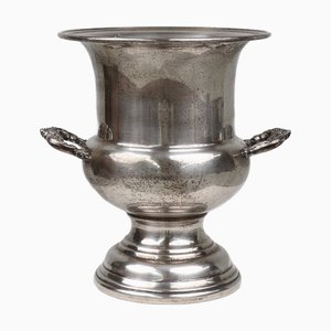 Antique Medicis Shaped Silver-Plated Copper Champagne Bucket, 1890s