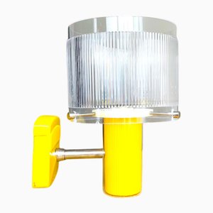 Portuguese Mid-Century Modern Yellow Acrylic Wall Sconce
