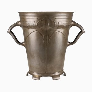 Art Nouveau Tin Champagne Cooler, Belgium, 1906