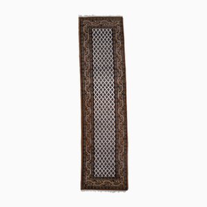 Vintage Indian Handmade Seraband Runner Rug