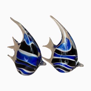 Murano Glass Fish attributed to Maestri di Murano, Set of 2